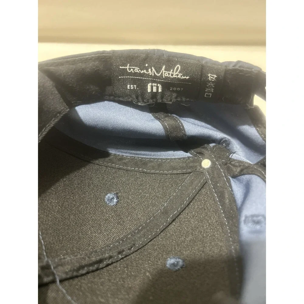 Travis‎ Matthew Golf Adjustable Snapback Hat Cap Patch Blue All Over Graphic